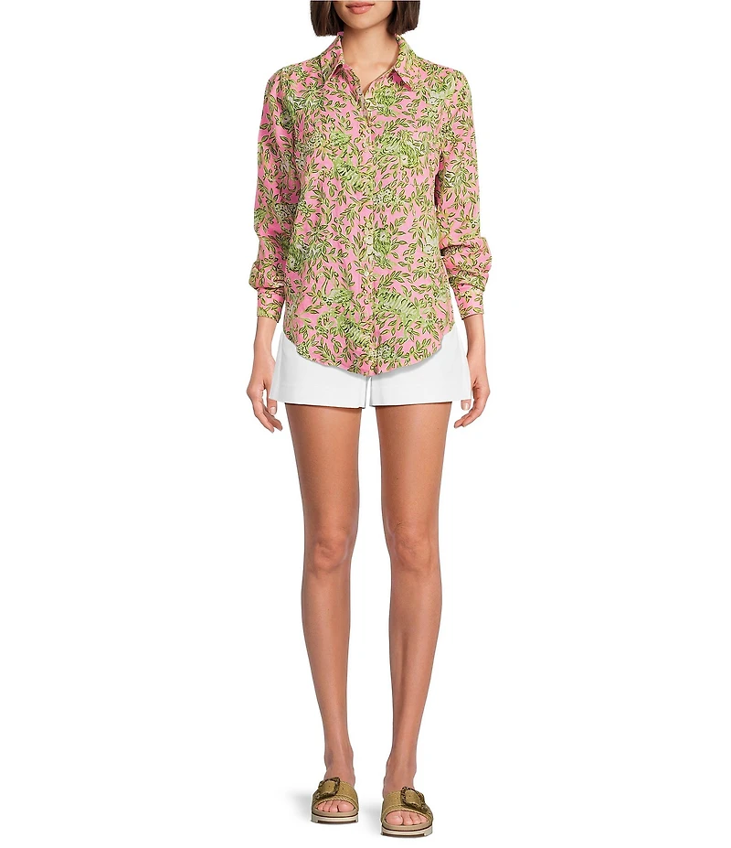 Lilly Pulitzer Sarissa Stretch High-Rise Straight Shorts