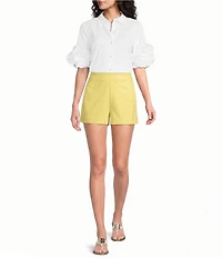 Lilly Pulitzer Sarissa Stretch High-Rise Straight Shorts