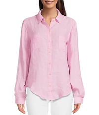 Lilly Pulitzer Sea View Collar Long Sleeve Button Down Shirt