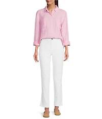 Lilly Pulitzer Sea View Collar Long Sleeve Button Down Shirt