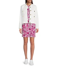 Lilly Pulitzer Shepa Denim Collar Neck Long Sleeve Jean Jacket