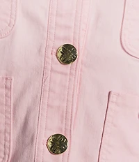 Lilly Pulitzer Shepa Denim Stand Collar Long Sleeve Jacket