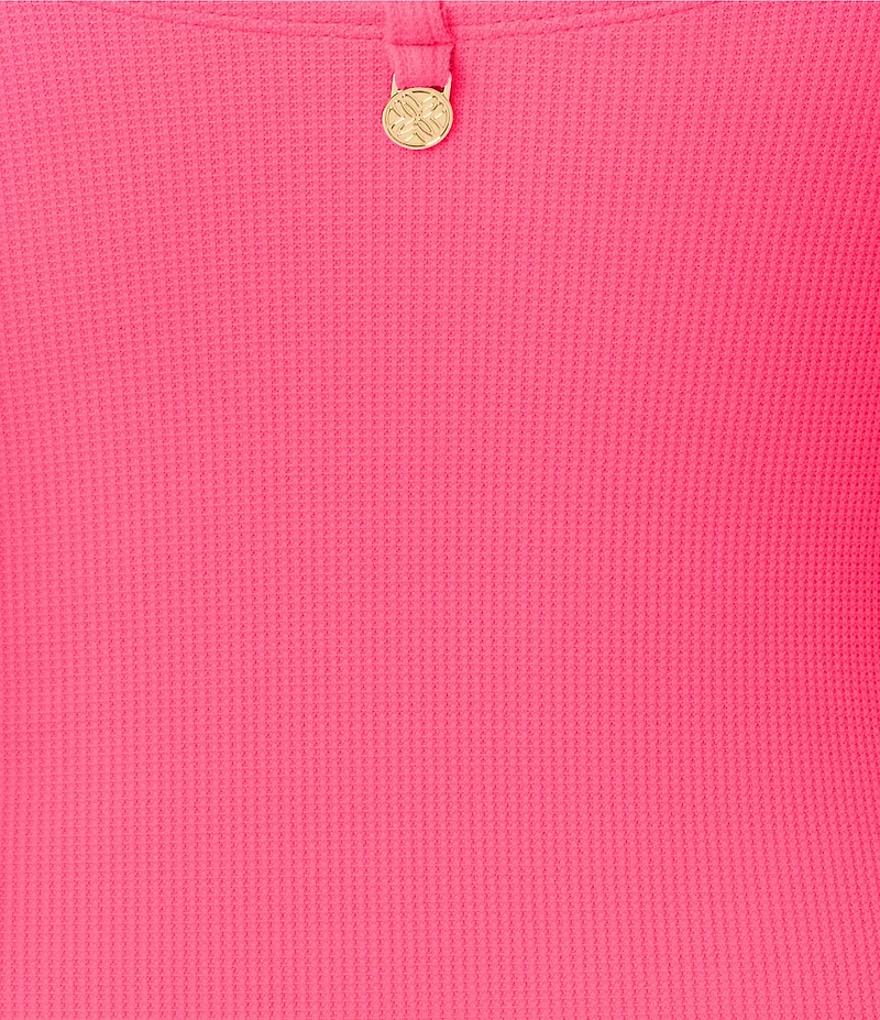 Lilly Pulitzer Solaria Shirred Solid One Piece Swimsuit