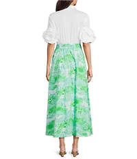 Lilly Pulitzer Sonaire Galloping Gals Print Point Collar Short Sleeve Shirt Dress
