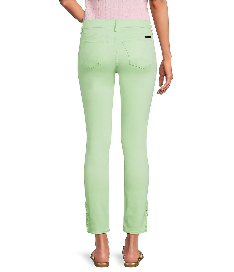 Lilly Pulitzer South Ocean High-Rise Lace Trim Skinny Jeans
