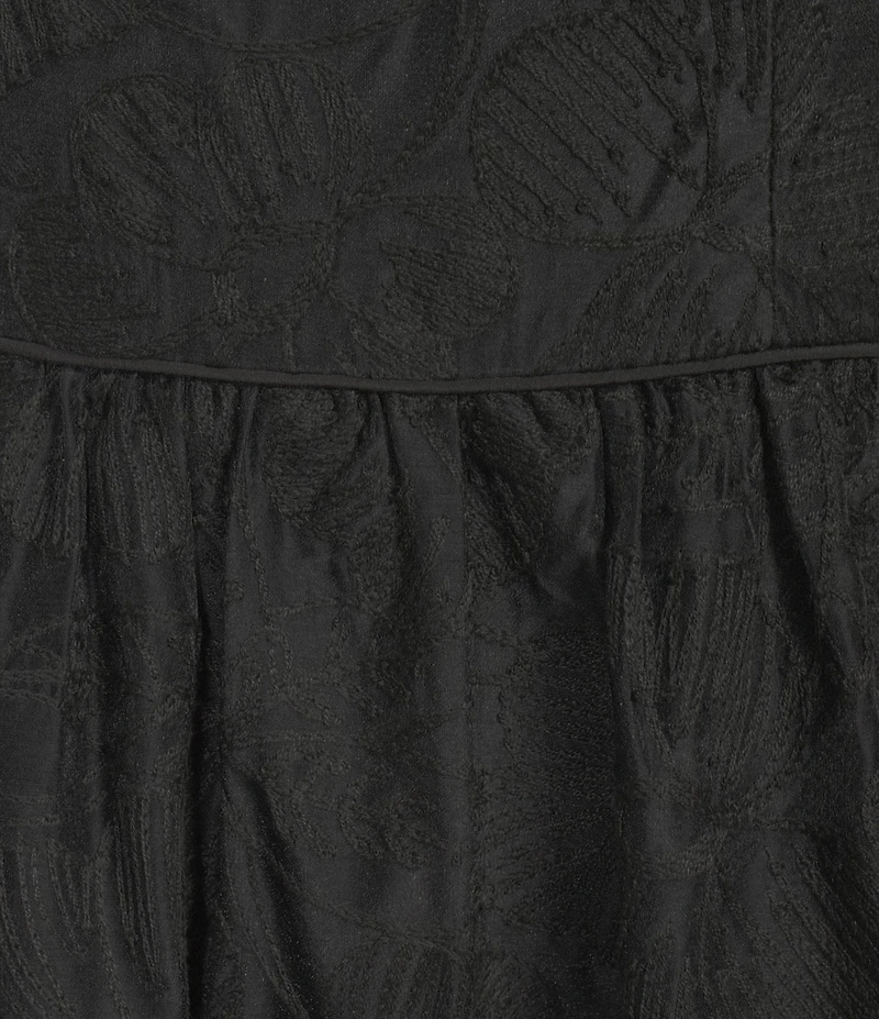 Lilly Pulitzer Sunset Bloom Embroidered Organza One-Shoulder Floral Applique Fit-And-Flare Midi Dress