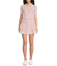 Lilly Pulitzer Suzette Sweater Knit Pleated Stripe Trim Coordinating Skirt