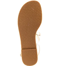 Lilly Pulitzer Teighen Leather Bow T-Strap Flat Sandals