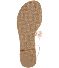 Lilly Pulitzer Teighen Leather Bow T-Strap Flat Sandals