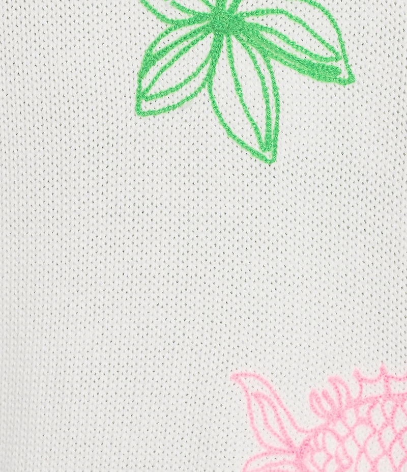 Lilly Pulitzer Tensley Fluer De Lilly Embroidery Crew Neck Long Sleeve Sweater