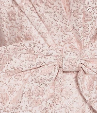 Lilly Pulitzer Tiernan Conch Shell Metallic Brocade Strapless Sleeveless Bow Midi Dress