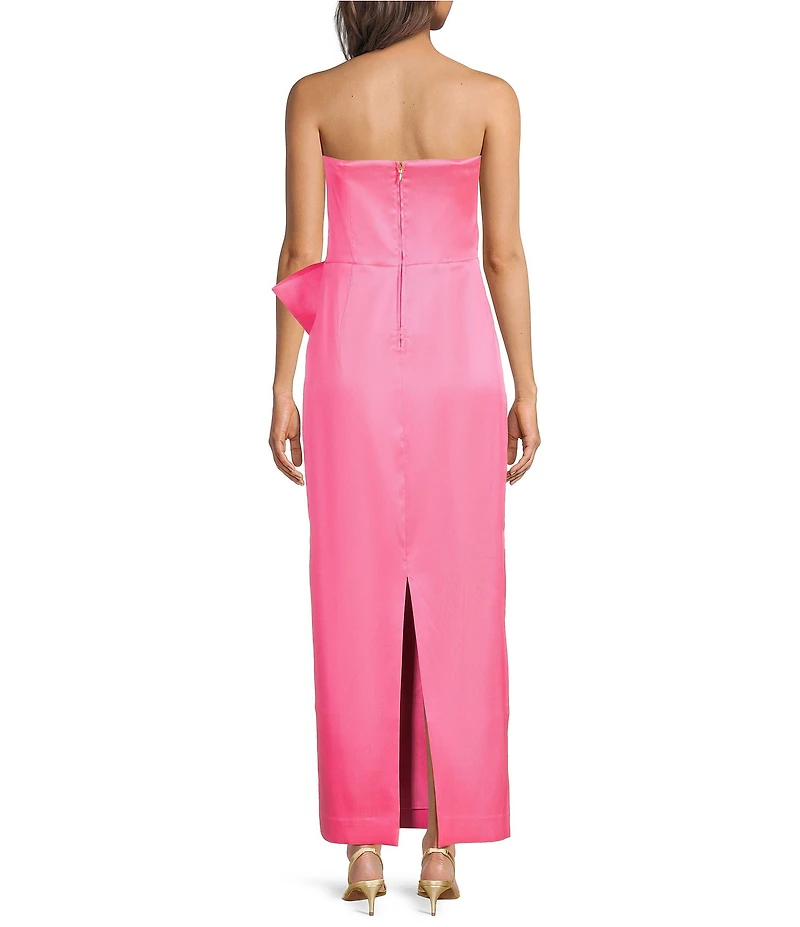 Lilly Pulitzer Tiernan Stretch Mikado Strapless Sleeveless Bow Midi Dress