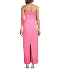 Lilly Pulitzer Tiernan Stretch Mikado Strapless Sleeveless Bow Midi Dress