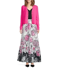 Lilly Pulitzer Tippery Cashmere Knit V-Neck Long Sleeve Button Front Cardigan