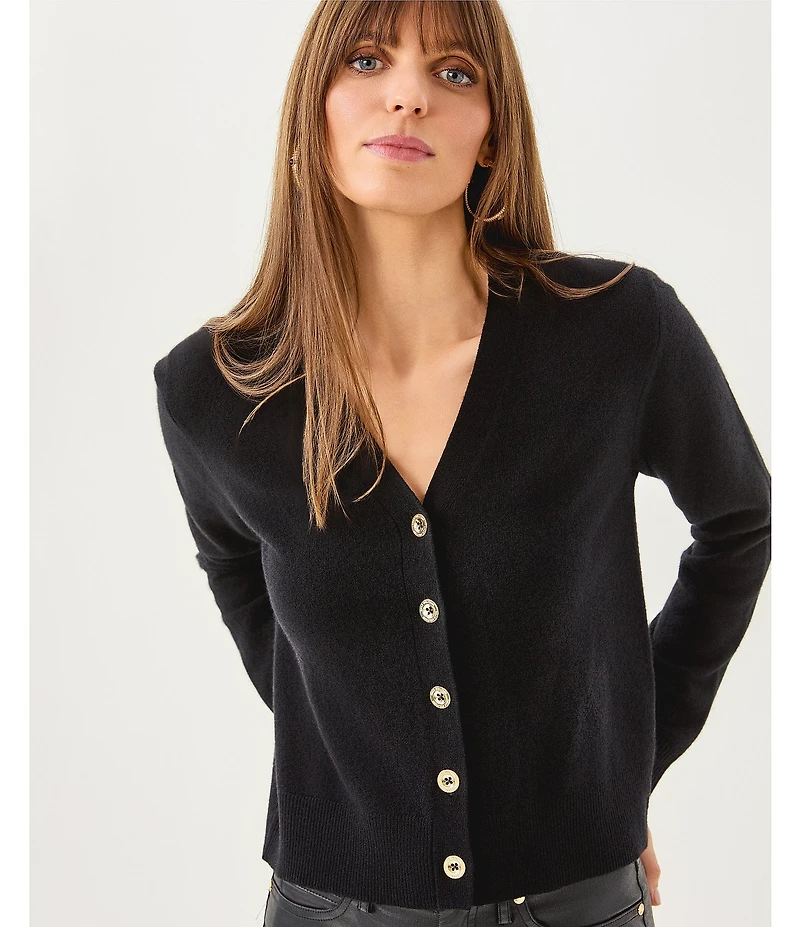 Lilly Pulitzer Tippery Cashmere Knit V-Neck Long Sleeve Cardigan