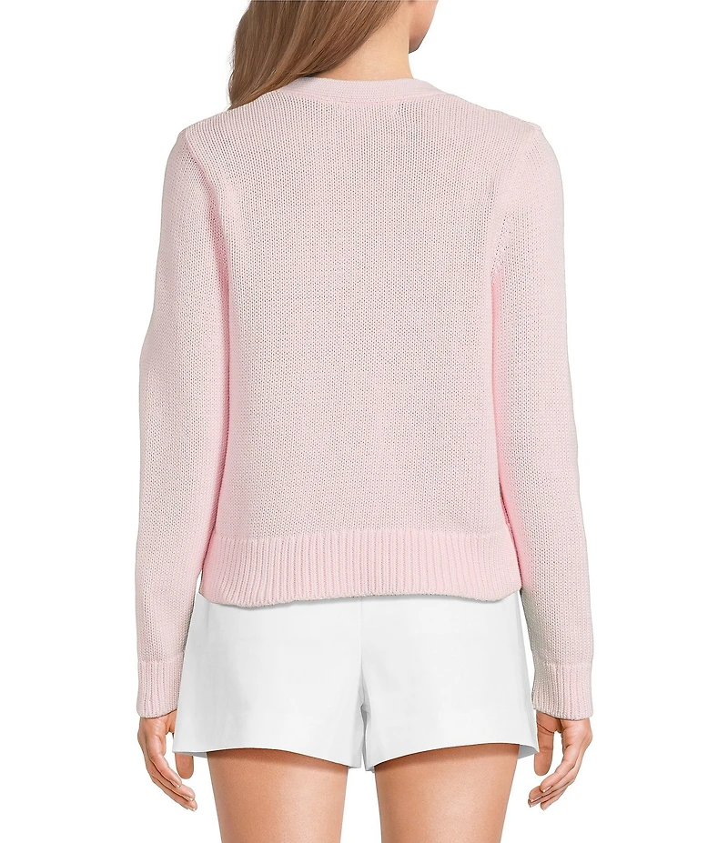 Lilly Pulitzer Tippery V-Neck Long Sleeve Button Front Cardigan