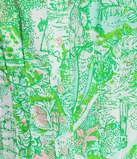 Lilly Pulitzer Tonya Poplin Ship To Shore Print Point Collar Cap Sleeve Midi Shirtdress