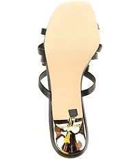 Lilly Pulitzer Wanda Leather Double Bow Dress Slide Sandals