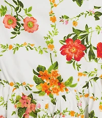 Line and Dot Anisa Floral Print Halter Neck Sleeveless A-Line Poplin Mini Dress