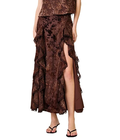 Line and Dot Anouk Floral Lace Trim Coordinating Maxi Skirt