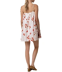 Line and Dot Bellissimo Printed Square Neck Sleeveless Poplin Mini Shift Dress