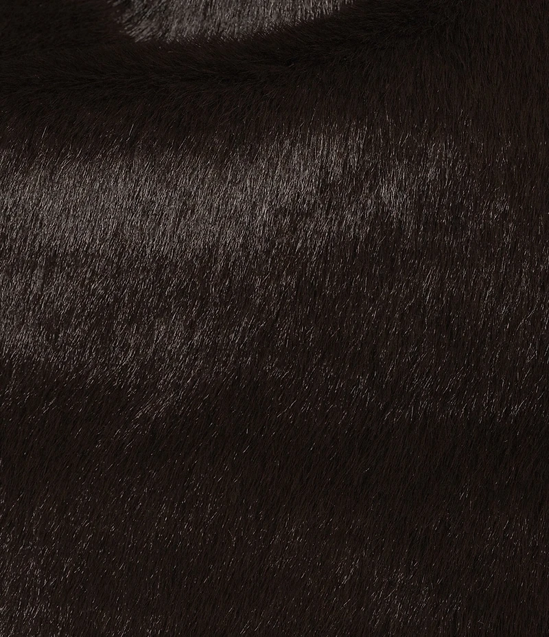 Line and Dot Cassidy Halter Neck Sleeveless Faux Fur Top