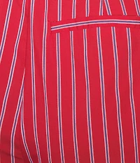 Line and Dot Claudine Stripe Print Wide Leg Coordinating Poplin Pants