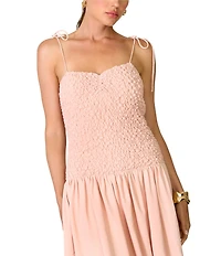 Line and Dot Daphne Sweetheart Neck Sleeveless Smocked Bodice Maxi Dress