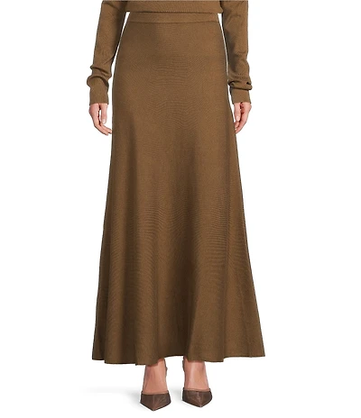 Line and Dot Delania Wool Blend Knit Sweater Maxi Coordinating Skirt
