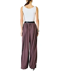 Line and Dot Diane Draped High Rise Bubble Leg Coordinating Knit Pants