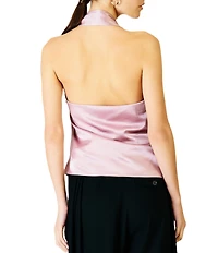 Line and Dot Elsie Halter Neck Sleeveless Satin Top