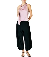 Line and Dot Elsie Halter Neck Sleeveless Satin Top