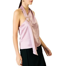 Line and Dot Elsie Halter Neck Sleeveless Satin Top
