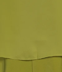 Line and Dot Fond Round Neckline Cape Chiffon Romper