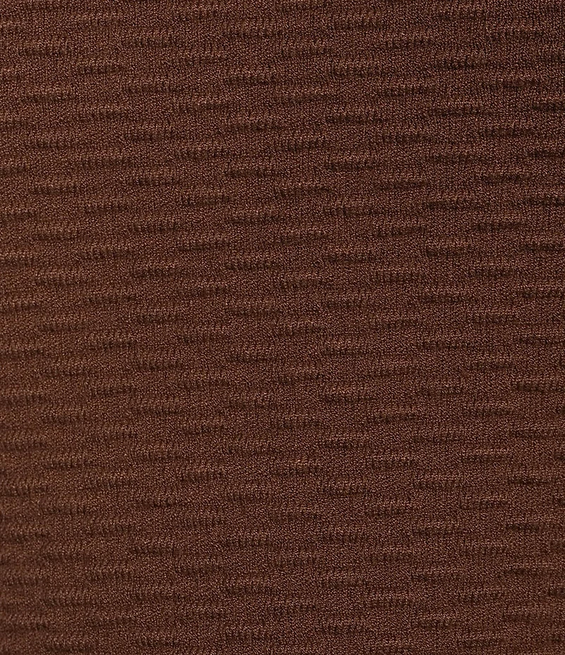 Line and Dot Grove Mock Neck Short Sleeve Textured Knit Top