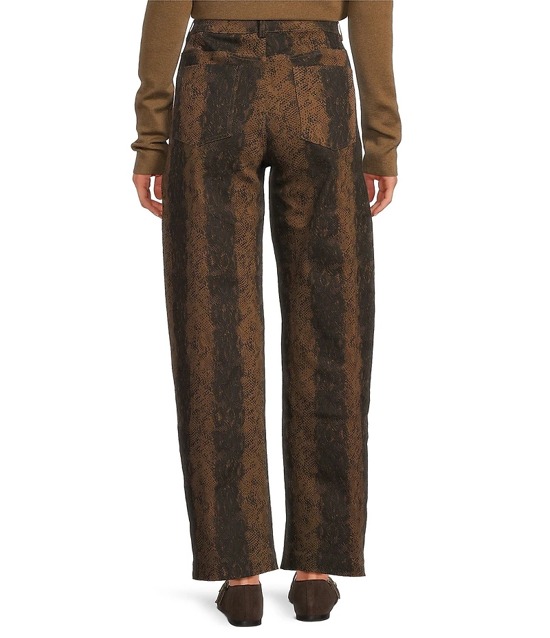 Line and Dot Iggy Snake Print High Rise Wide Leg Coordinating Pants