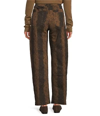 Line and Dot Iggy Snake Print High Rise Wide Leg Coordinating Pants