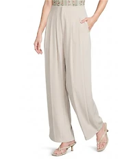 Line and Dot Lennon Twill Wide Leg Suiting Pants