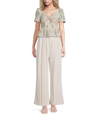 Line and Dot Lennon Twill Wide Leg Suiting Pants