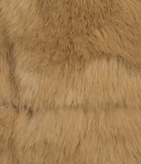 Line and Dot Liana Crewneck Long Sleeve Cropped Faux Fur Jacket