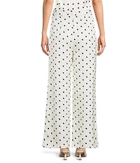 Line And Dot Ravyn Polka Dot Wide Leg Coordinating Satin Pants