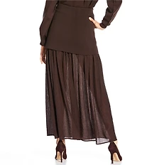 Line and Dot Rhone Coordinating Mixed Media Midi Skirt