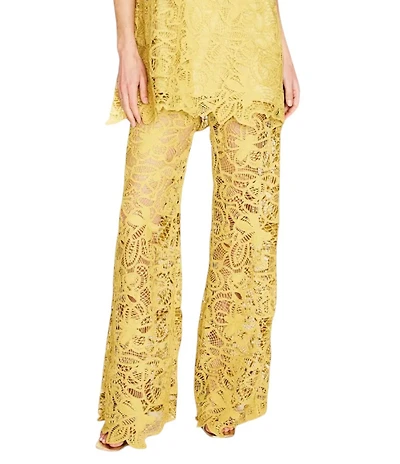 Line and Dot Tansy Lace Overlay High Rise Coordinating Pants