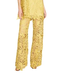 Line and Dot Tansy Lace Overlay High Rise Coordinating Pants
