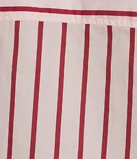 Line and Dot Vivee Stripe Print Point Collar Long Sleeve Button Front Coordinating Poplin Top