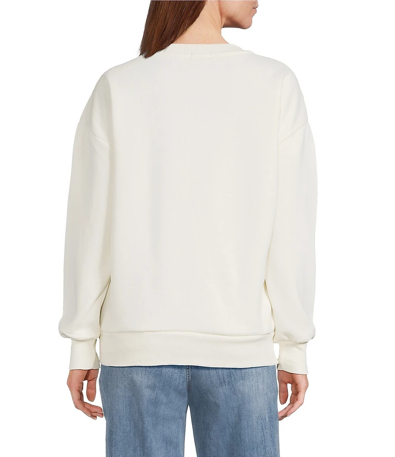 Lisa International Crew Neck Long Sleeve Cow Girl Boot Christmas Sweatshirt