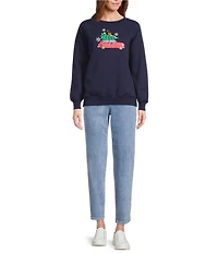 Lisa International Crew Neck Long Sleeve Merry Christmas Sweatshirt