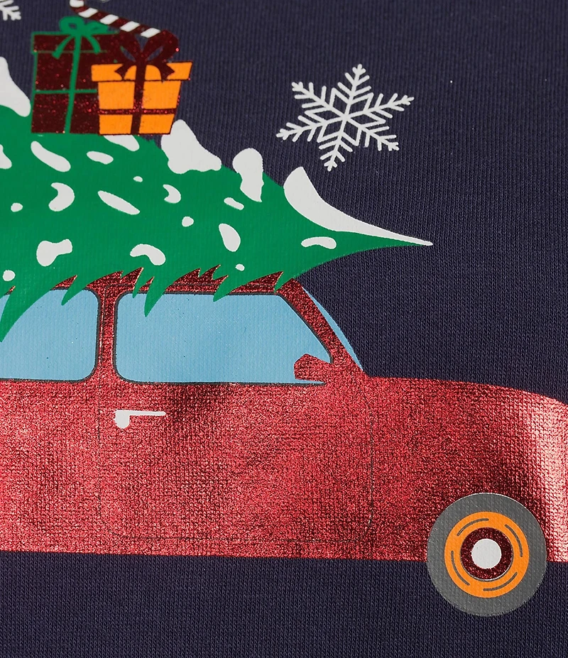 Lisa International Crew Neck Long Sleeve Merry Christmas Sweatshirt