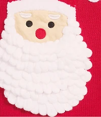 Lisa International Plus Size Crew Neck Long Sleeve Santa Christmas Sweater