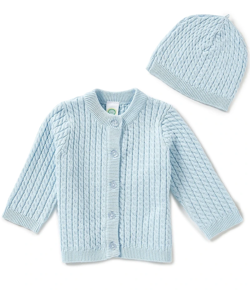 Little Me Baby Huggable Cable-Knit Sweater and Hat Set